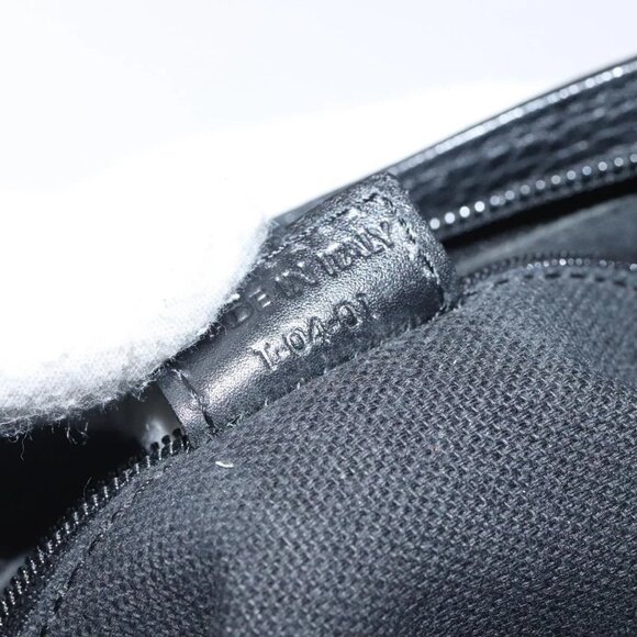 BURBERRY Shoulder Bag Leather Black Silver Auth am8354 - Picture 10 of 16